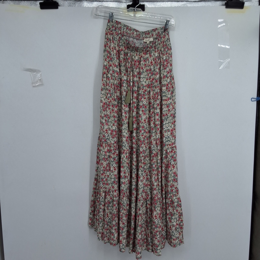 Easel Sz S Floral Maxi Skirt